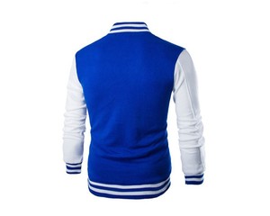 Vestes universitaires d'hiver pour hommes personnalisées très vendues - Logo sur le devant, couleurs et logo personnalisés, 100% coton-laine, style preppy, col rabattu - Product Image 4