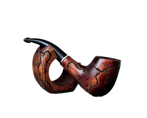 Pipa de Fumar de Madera Maciza de Lujo Personalizada, Porta Cigarrillos Secos Estilo Antiguo Hecho a Mano - Product Image 5
