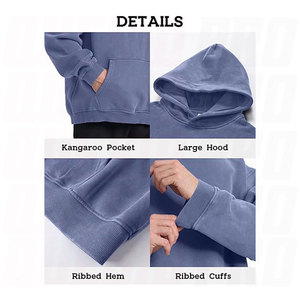 Sudadera con Capucha Oversize para Hombre y Parejas, Estilo Vintage con Lavado Ácido, Tejido Suave, Unisex, Estilo Americano - Product Image 6