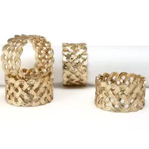 Anillo de Servilleta Metálico para Decoración de Banquetes y Arreglos de Boda - Product Image 3