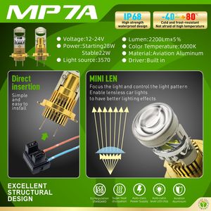 Yufing หลอดไฟหน้า LED H13โฟกัสแบบปลั๊กแอนด์เพลย์หลอดไฟตัดหมอกสำหรับอัปเกรด - Product Image 2