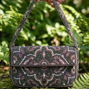 Bolso de Hombro Bordado a Mano con Cuentas, Bolso de Noche de Moda para Mujer, Cartera de Diseño para Fiesta, Boda, o Novia - Product Image 6