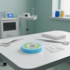 Nastro in garza Iln 1,5 cm x 35 yd, blu cielo, grado medico - Product Image 3