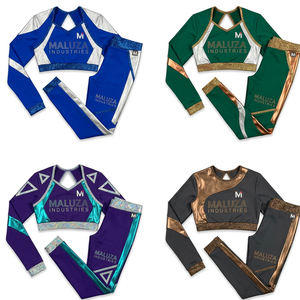 Uniformes de Animadoras para Equipos Escolares Juveniles, Vestido sin Mangas con Cuello en V Sublimado, Ropa de Entrenamiento y Actuación para Niñas - Product Image 6