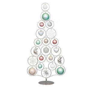 Support de présentation de Noël classique en métal au design simple pour les décorations et les ornements de Noël, éclairage LED en métal - Product Image 2