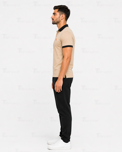 Chemises polo slim fit pour homme, manches courtes, col classique, haut de gamme, pour le bureau, les affaires, les loisirs, les voyages, le golf, t-shirts d'été - Product Image 4