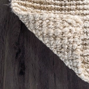 Tapis moderne en jute, couleur unie, rectangulaire, tissage plat, écologique, pour salon, à poils fins et plats - Product Image 5