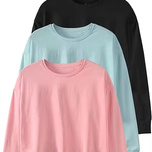 Nueva sudadera de manga larga con cuello redondo, estilo casual y holgado para mujer, precio mayorista barato, sudadera extragrande para mujer - Product Image 1
