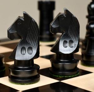 Jeu d'échecs Staunton pour tournoi, hauteur du roi 3,75 pouces, en bois d'ébène et de buis, au meilleur prix - Product Image 6