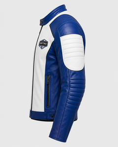 High Quality Custom Men's Genuine Leather <b>Racer</b> Motorcycle <b>Jacket</b> Windproof Flame-Retardant CE Protection Outdoor Fashion - Product Image 2