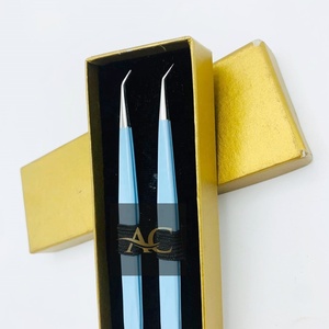 แหนบสแตนเลส45องศาสำหรับการต่อขนตาสีฟ้าอ่อนปรับแต่งโลโก้ได้ตามต้องการเป็นมิตรต่อสิ่งแวดล้อม - Product Image 6