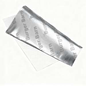Logo Printing Food Grade 8011 Alloy Aluminium Foil <b>Laminated</b> Honeycomb Insulated Wrap for Burger Sandwich Fast Food - Product Image 1
