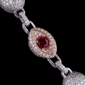 Collar de Cadena Tipo Tenis de Plata de Ley 925 Premium con Moissanita, Corte Brillante, Apariencia de Diamante VVS, Colección de Joyería Fina de Lujo - Product Image 1