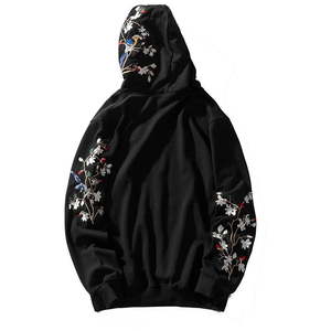 Embroidered Hoodie Regular Fit Casual Hooded <b>Sweatshirt</b> Solid Winter Custom Made <b>Embroidery</b> Wholesale Supplier - Product Image 2