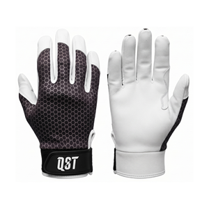 Gants de frappe de baseball avec imprimé hexagonal, paume en cuir, pour softball, avec sangle de poignet, logo personnalisé, fabricant OEM ODM - Product Image 1