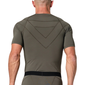 Camiseta de Compresión de Manga Corta Verde Oliva Personalizada para Hombre, Cuello Redondo, Ajustada, para Gimnasio, Entrenamiento, Ropa Deportiva, Ropa Interior Deportiva - Product Image 6
