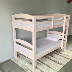 Cama Litera Rosa Minimalista Personalizable, Muebles de Madera para Dormitorio Infantil - Product Image 2