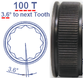 Clé à cliquet combinée métrique double extrémité 100T - Qualité DIY, personnalisable OEM - Product Image 3