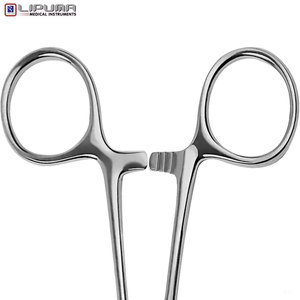 Ensemble de pinces de pêche polyvalentes en acier inoxydable de 5 pouces, 2 pièces, légères, droites et courbées, mâchoires dentelées, verrouillage manuel - Product Image 2