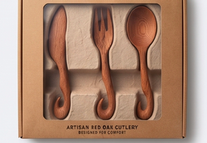 Ensemble élégant de couverts en bois, 3 pièces, finition naturelle, parfaits pour la maison, les hôtels et les restaurants. - Product Image 3