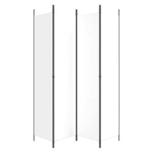 ฉากกั้นห้องผ้าสีขาว 4 แผง ขนาด 78.7"x86.6" พร้อมฉากกั้น - Product Image 4