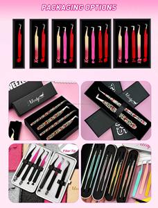 Pinzas Profesionales de Acero Inoxidable con Punta de Fibra para Extensión de Pestañas, Marca Privada, Logotipo Personalizado, Volumen y Aislamiento - Product Image 6