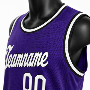 Conjunto de Uniforme de Baloncesto Morado Personalizado, Fabricante de Marca Privada OEM ODM - Product Image 6