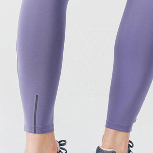 Leggings de course pour femmes avec logo personnalisé imprimé, taille élastique, vente directe d'usine, vêtements de sport pour femmes, service OEM - Product Image 6