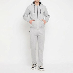 Conjuntos deportivos de 2 piezas para hombre, con capucha, transpirables, con bolsillos y forro polar para invierno, estilo deportivo informal. - Product Image 3