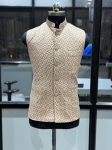 Luxury Indo Western Nehru Waistcoat for Men Traditional Wedding Wear Indian Wedding Modi <b>Jacket</b> at Factory Price - Product Image 6
