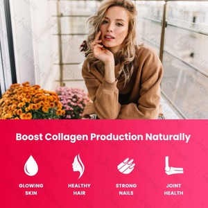 Private Label Kollagen gummis Hilft beim Aufhellen der Haut Fördern Sie das Haar-und Nagel wachstum Strawberry Gummies - Product Image 3