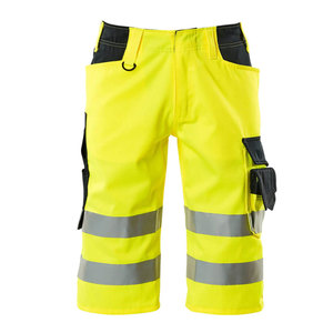 Hi Vis Construction Reflective Tape Safety Shorts 100% Cotton Embroidered Quick Dry Safety Cargo Pockets <b>Working</b> Shorts - Product Image 4