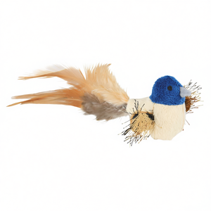 Juguete de Peluche de Pájaro de 8 cm con Plumas y Hierba Gatera, Juguete Interactivo y de Movimiento para Mascotas - Product Image 2