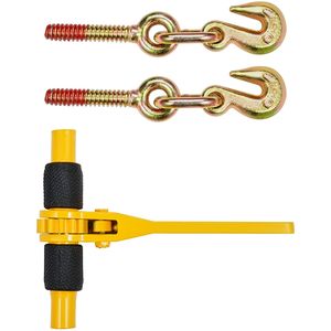 Set di 2 Tendicatena a Cricchetto 1/4'' 5/16'' con Carico di Lavoro Sicuro di 2600 Libbre, 2 Ganci di Aggancio per Controllo Carico e Accessori di Fissaggio - Product Image 4
