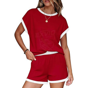 ชุดเซ็ตสองชิ้นสำหรับผู้หญิงใส่หน้าร้อน คุณภาพสูง ขายดี ผ้าระบายอากาศ ชุดเซ็ตขาสั้นสำหรับผู้หญิงใส่หน้าร้อน - Product Image 6