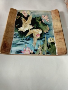 Plateau de service rectangulaire en bois émaillé imprimé personnalisé de haute qualité pour la maison et la cuisine - Product Image 3