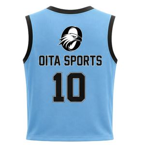 Camiseta de Baloncesto para Hombre y Mujer, Azul Cielo, Uniforme Deportivo, Logotipo Personalizado Impreso, Top sin Mangas, Ropa Deportiva para Entrenamiento y Juego - Product Image 2