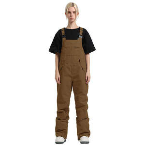 <b>Women</b> Waterproof Windproof Ski Bib Overalls Insulated Winter Snowboard Pants Outdoor Sports Snow <b>Trousers</b> High Waist Pink - Product Image 4