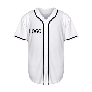 Op maat gemaakt honkbalshirt Heren V-hals met korte mouwen Teamnaam Nummerprint Ademend polyester Sportkleding voor volwassenen - Product Image 3