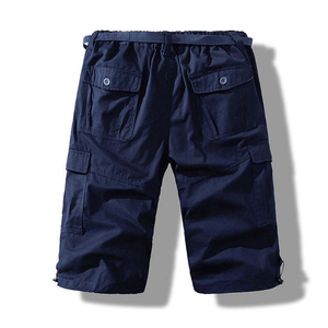 Pantalones cortos cargo para hombre, 100% algodón, 280 gramos, corte relajado, secado rápido, transpirables, para actividades al aire libre. - Product Image 2