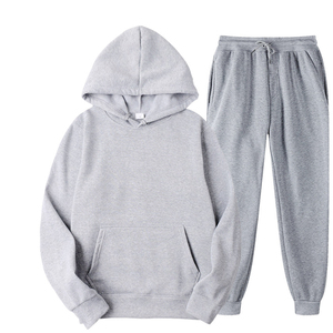 Ensemble 2 pièces personnalisé pour homme : Sweat-shirt et pantalon de survêtement tendance hiver, motif uni, grandes tailles - Product Image 5