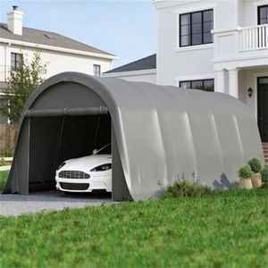 Tettoia Portatile Grigio Scuro per Camion e Riparo dalla Pioggia - Product Image 1
