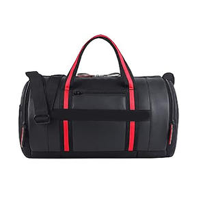 Sac de sport unisexe vintage en cuir véritable noir, durable, pour week-end, voyage, nuitée, 20-35L, petit sac de transport avec compartiment humide et ceinture de transport - Product Image 6
