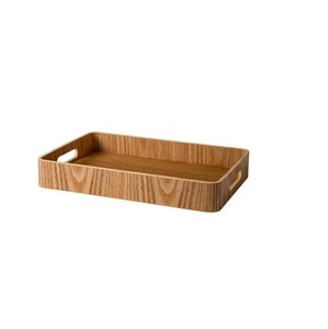 Plateau de service ovale en bois à bords lisses, contemporain, avec options personnalisables, conçu pour une salle à manger moderne et une cuisine élégante - Product Image 2