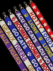 Sangles de sac personnalisables avec broderie de logo et perles, poignée de sac de supporter personnalisée pour le jour du match, ceinture de remplacement bandoulière et épaule, fournisseur complet - Product Image 6