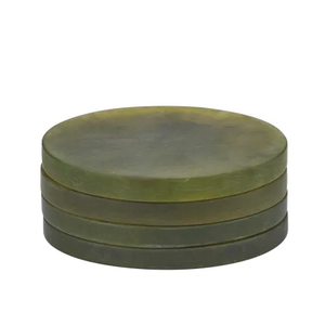 Ensemble de sous-verres classiques écologiques en résine époxy ronde pour thé/café/vin/ Petit-déjeuner, multicolores, couleur unie, tapis de table - Product Image 5