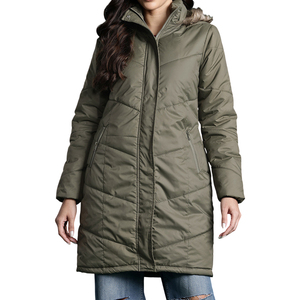 Custom Logo OEM <b>Women's</b> Long Puffer Jacket Faux Fur Hood Collar <b>Parka</b> Quilted Coat New Fashion High Quality Padded Streetwear - Product Image 2
