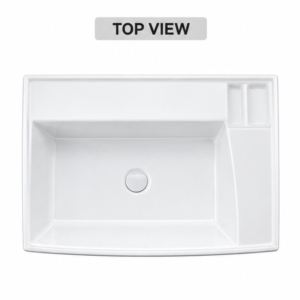 Lavabo de Baño Moderno de Cerámica para Colgar en la Pared con Diseño Ecológico, Fácil de Limpiar, Capacidad de 9L para Uso en Hospitales y Baños - Product Image 5