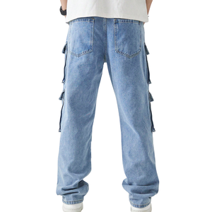 Pantalones Cargo para Hombre, Corte Regular, Transpirables, de Secado Rápido, 100% Algodón, Peso Medio, Lavado Claro, Multibolsillos, Casuales, para Calle y Trabajo - Product Image 2