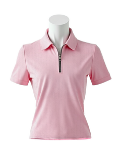 Polo zippé pour femme, style streetwear tendance été, manches courtes, avec détails - Product Image 3